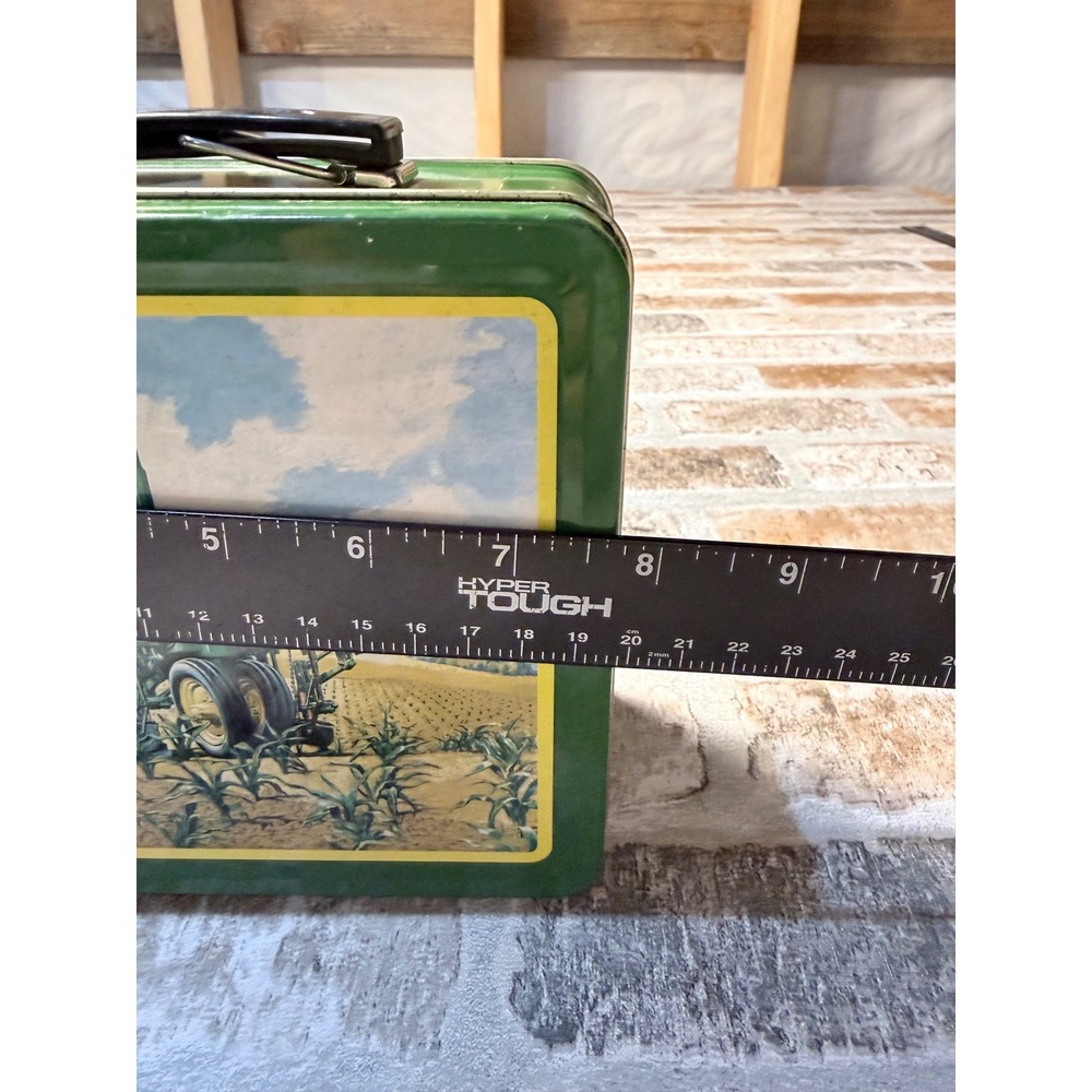 John Deere Vintage Style Metal Lunch Box Green Tractor Farm Scene Collectible - Picture 5 of 5